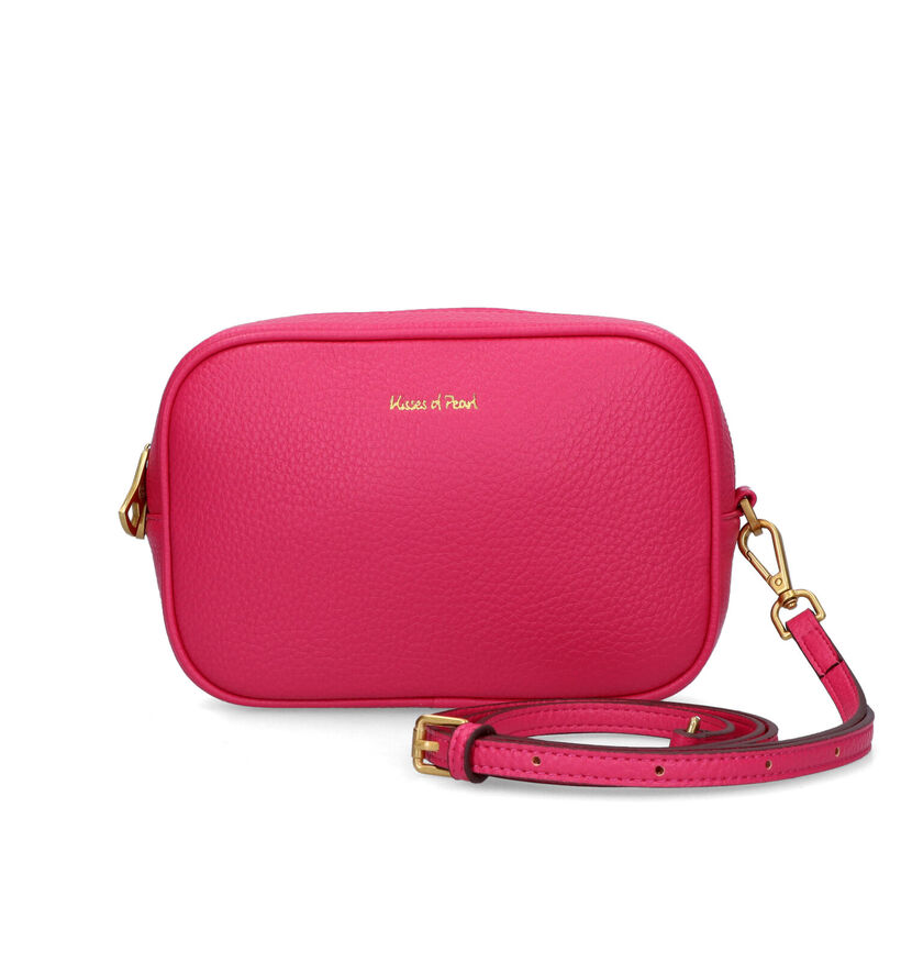 Kisses of Pearl Chloe Cognac Crossbody Tas in kunstleer (325127)