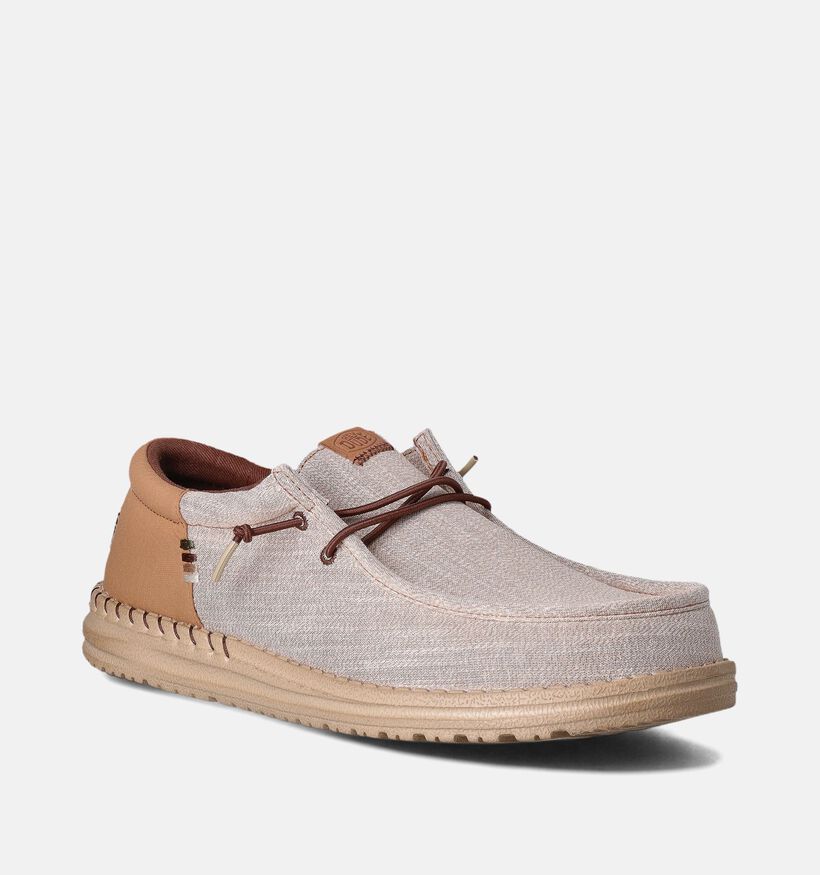 HEYDUDE Wally Funk Nylon Craft Mocassins en Marron pour hommes (365960) - pour semelles orthopédiques