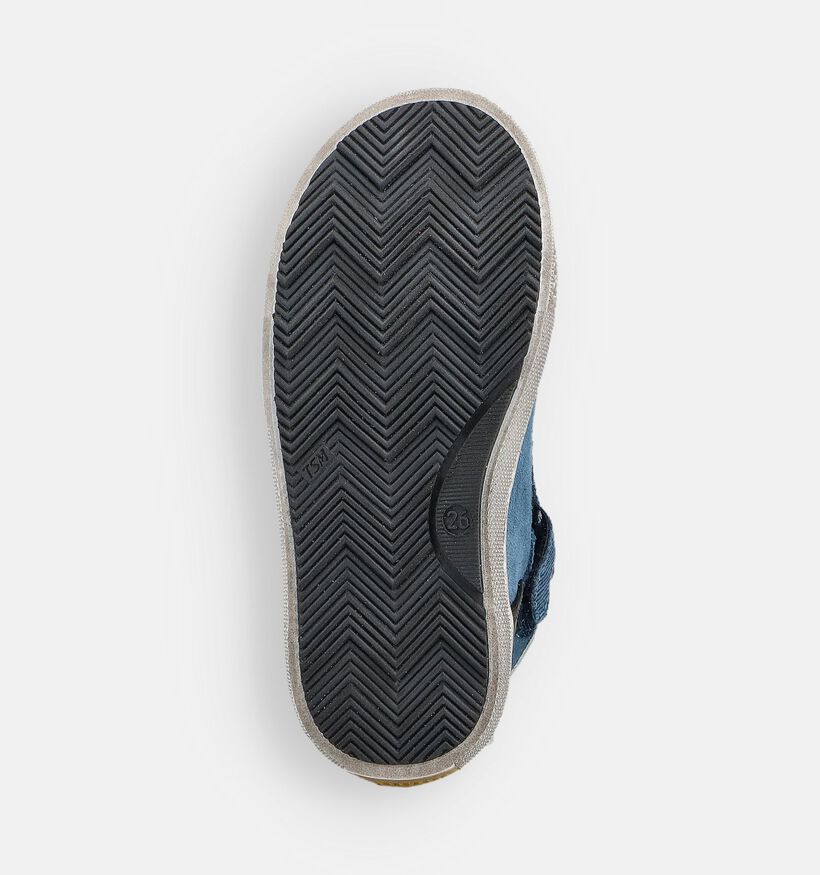 STONES and BONES Liam Blauwe Hoge Schoenen voor jongens (362021) - geschikt voor steunzolen