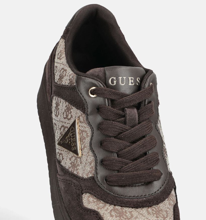 Guess Miram6 Donkerbruine Sneakers voor dames (375742) - geschikt voor steunzolen