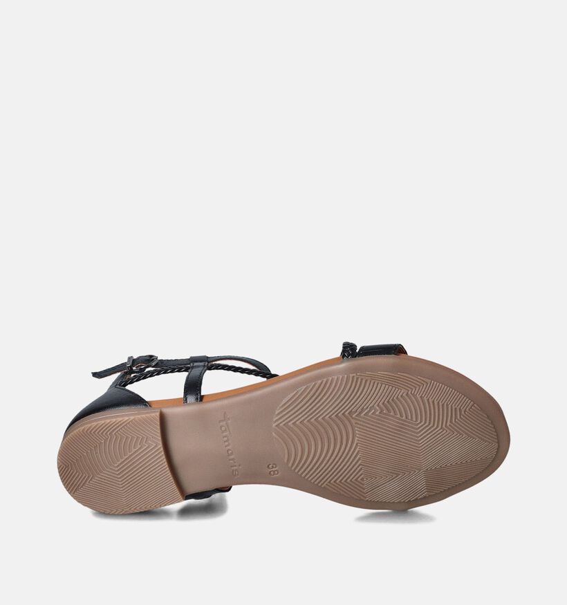 Tamaris Sandales plates en Noir pour femmes (354410)