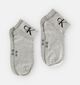 Calvin Klein Socks Monogram Grijze Sokken (2 Paar) voor dames (362719)