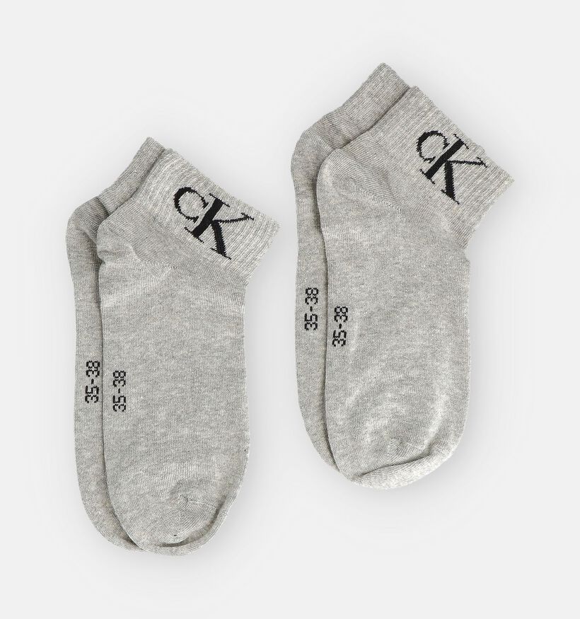 Calvin Klein Socks Monogram Grijze Sokken (2 Paar) voor dames (362719)