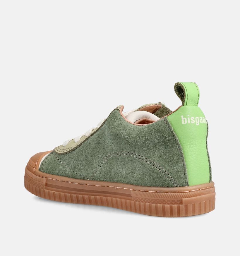 Bisgaard Baskets en Vert pour filles (370789) - pour semelles orthop&eacute;diques