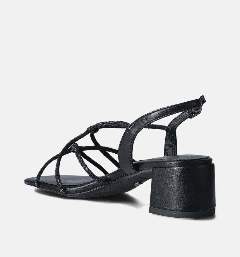 Tamaris Zwarte Sandalen met blokhak voor dames (354444)