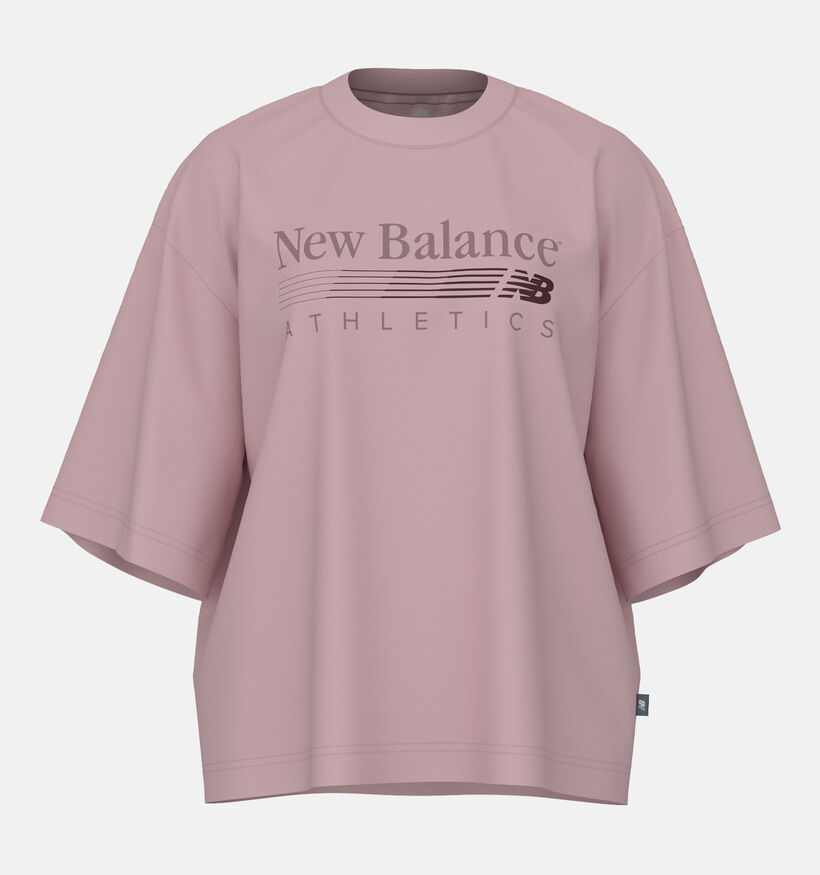 New Balance Roze T-shirt met Korte Mouwen voor dames (385904)