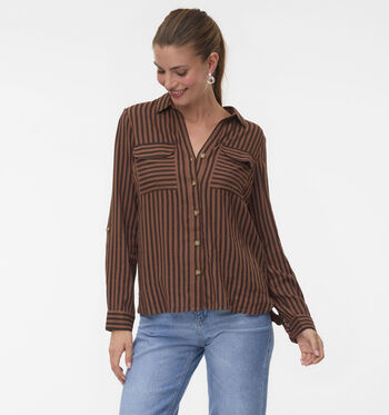 Vero Moda Blouses Marron/Bleu