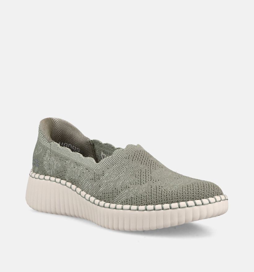 Skechers Wilshire Blvd Groene Instappers voor dames (371599) - geschikt voor steunzolen