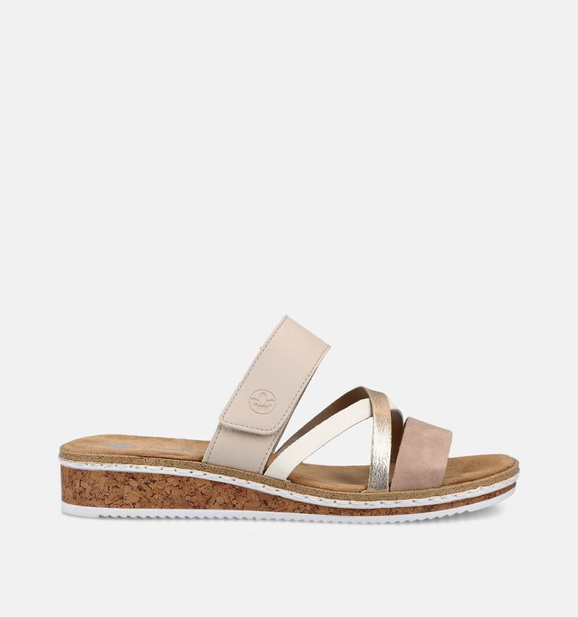 Rieker Beige Slippers met Gesp voor dames (370393)