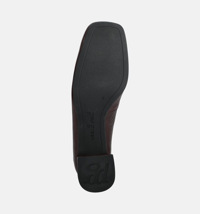 Paul Green Bordeaux Mocassins met Hak voor dames (379783)