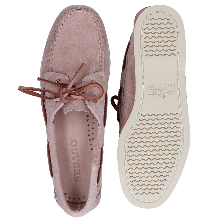 Sebago Dockside Roze Bootschoenen in daim (287488)