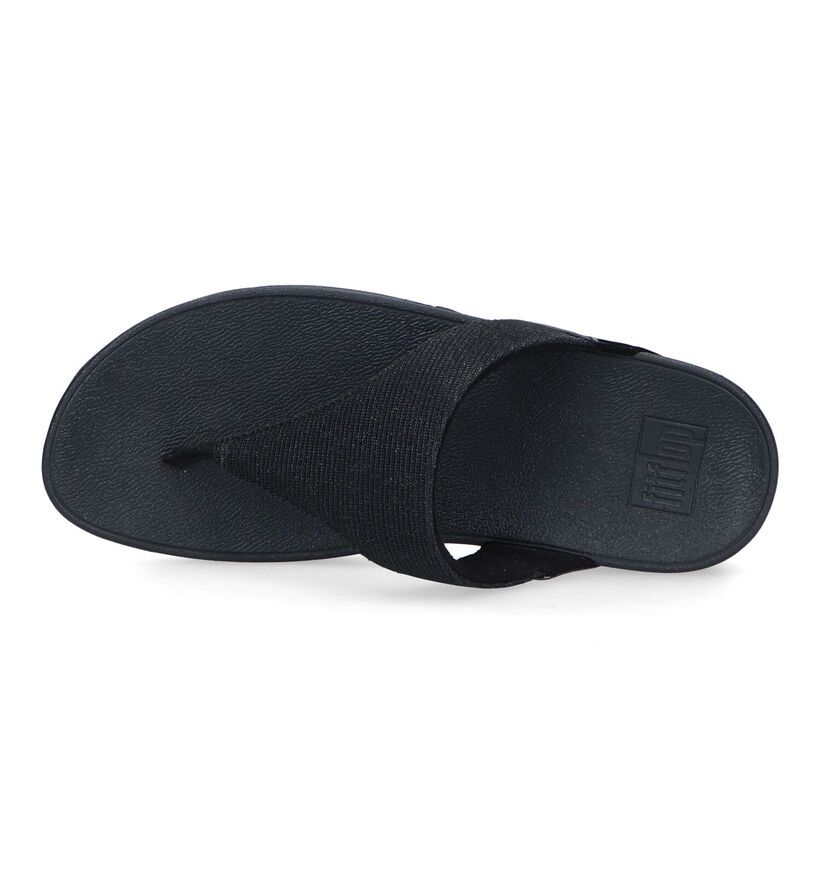 FitFlop Lulu Toepost Tongs en Noir pour femmes (353816)