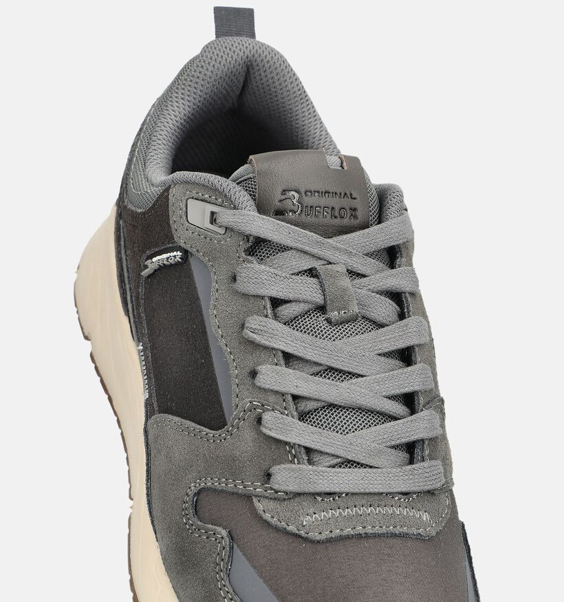 Bufflox Leffe Chaussures plates en Gris fonc&eacute; pour hommes (379788) - pour semelles orthop&eacute;diques