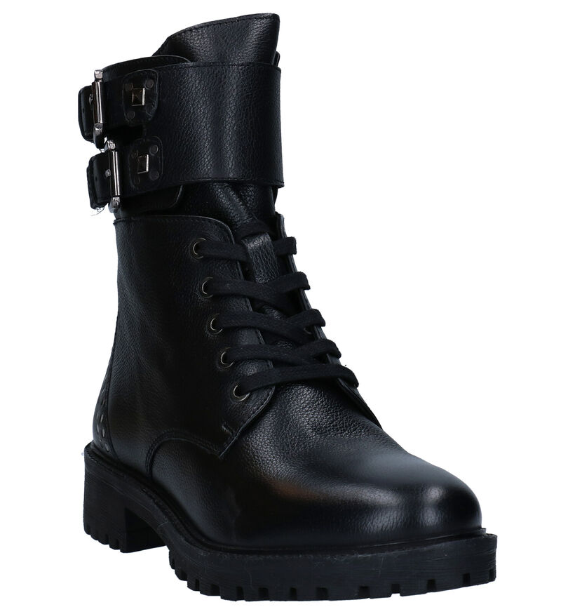 Geox Hoara Zwarte Boots in leer (278870)