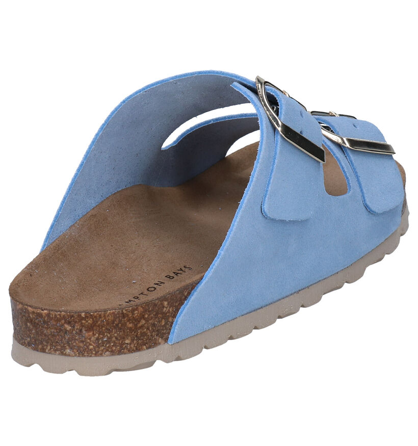 Hampton Bays Blauwe Slippers in nubuck (292598)