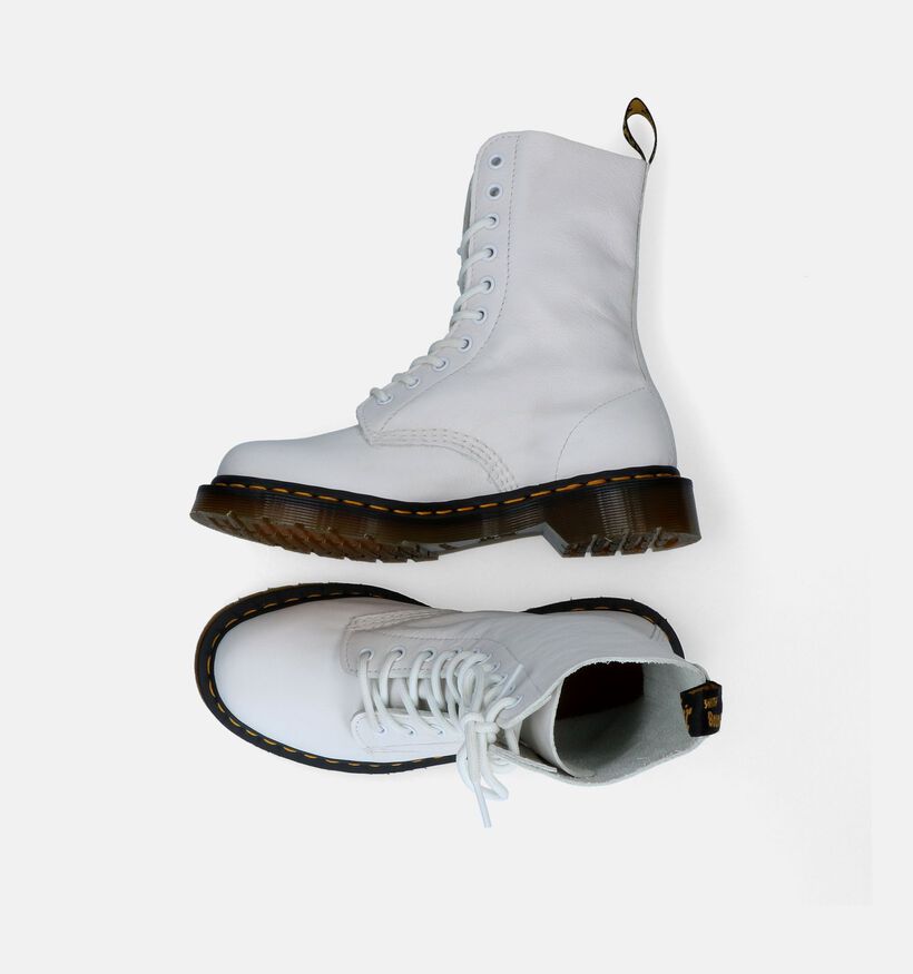 Dr. Martens 1490 Witte Bottines voor dames (303548) - geschikt voor steunzolen