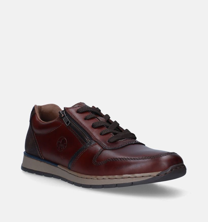Rieker Donkerbruine Rits-Veterschoenen voor heren (379813)