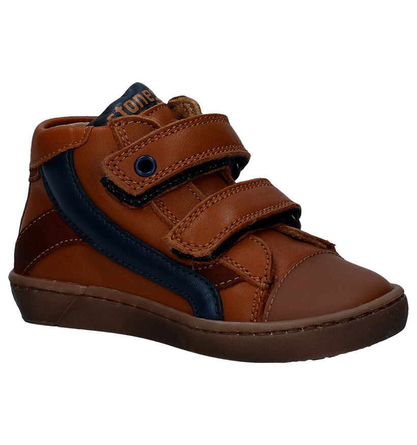 STONES and BONES Zeke Bottines en Cognac en cuir (278888)