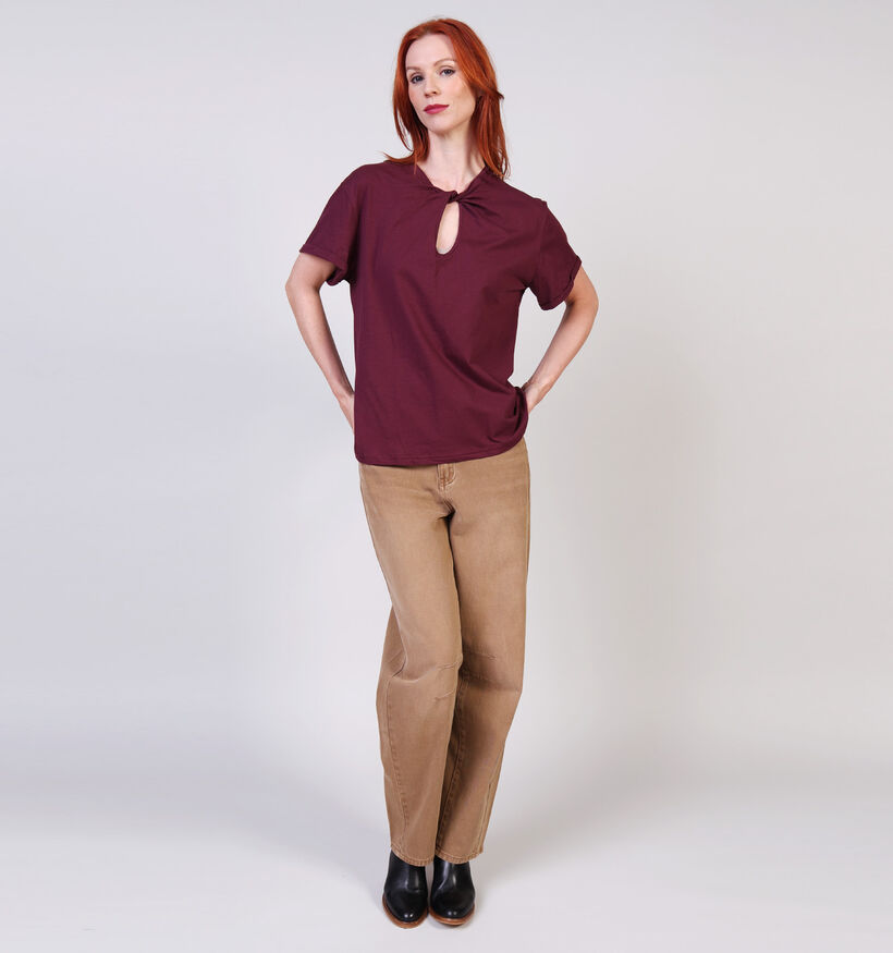 Adoré Elisabeth Bordeaux T-shirt voor dames (369245)