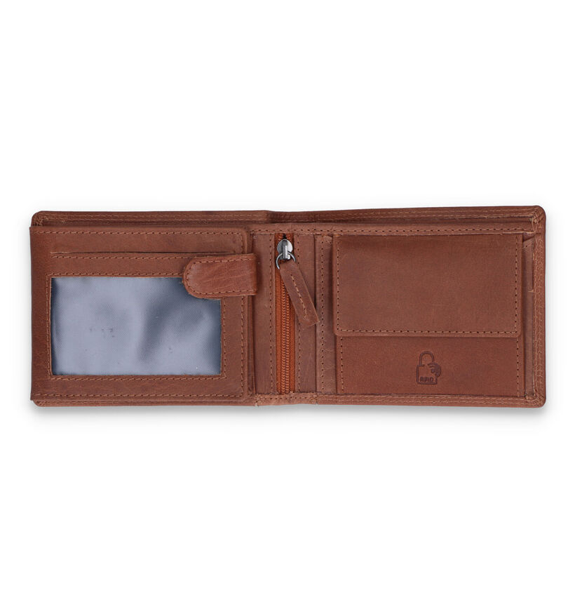 Euro-Leather Portefeuille en Cognac pour hommes (353556)