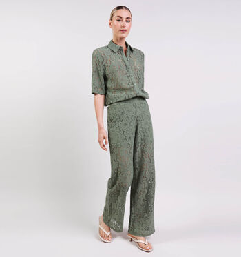 Vero Moda Broeken Groen