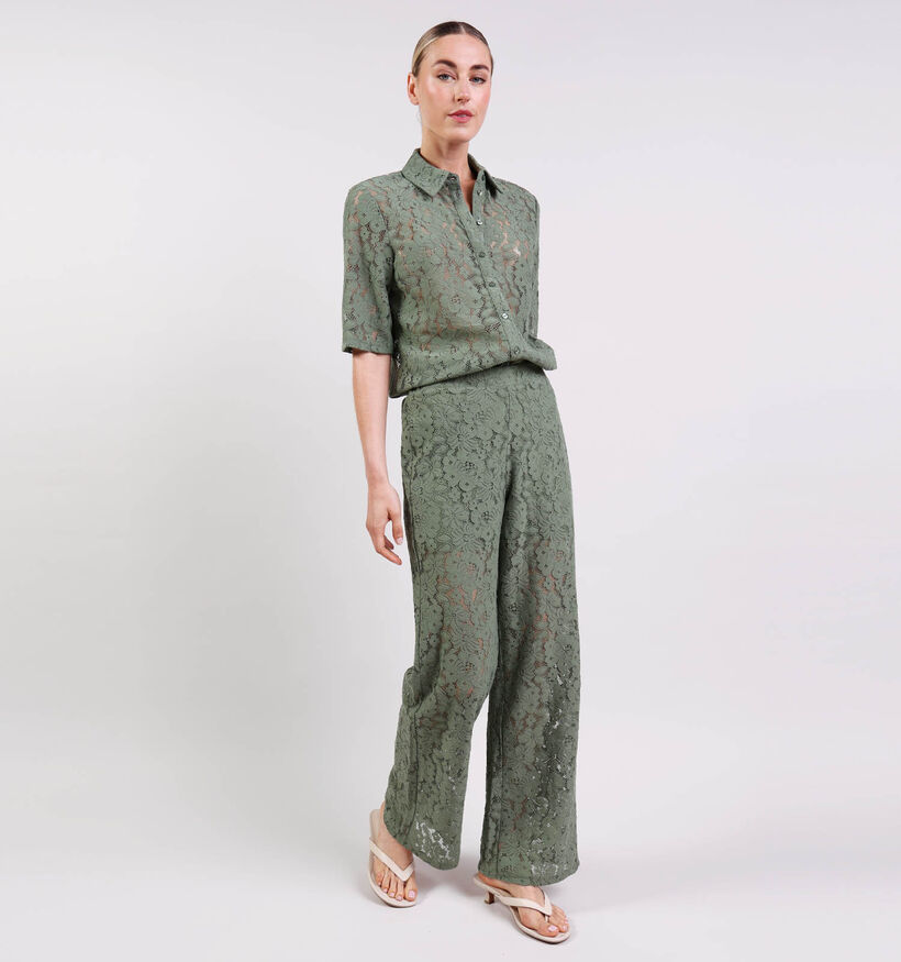 Vero Moda Honey Lace Groene Broek voor dames (374969)