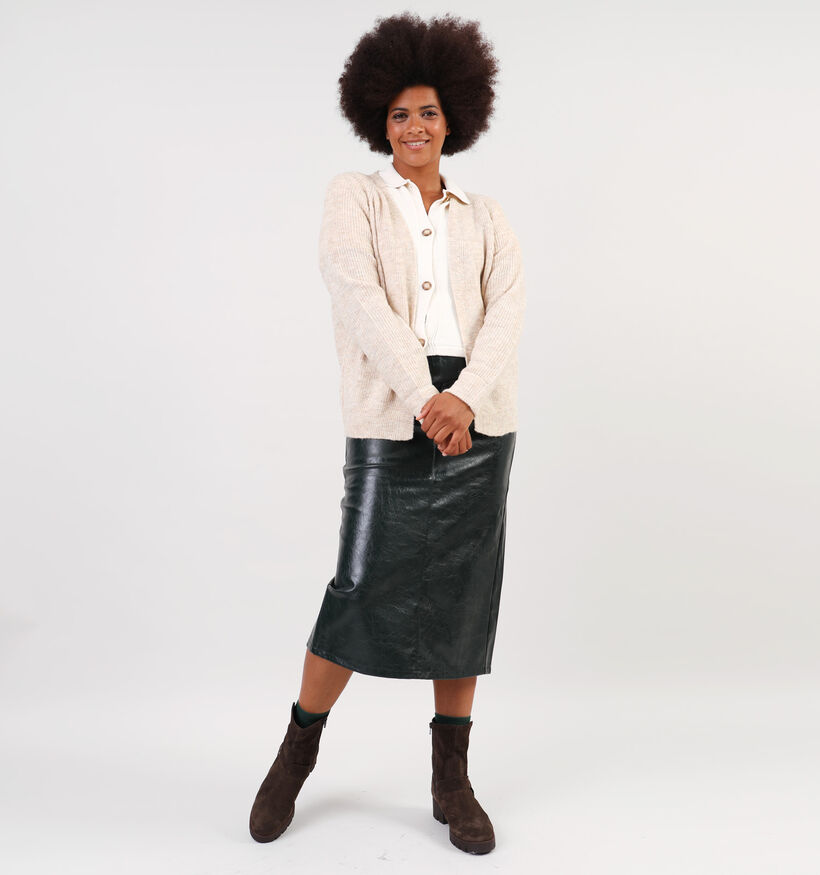 Pieces Ellen Beige Korte cardigan voor dames (344979)