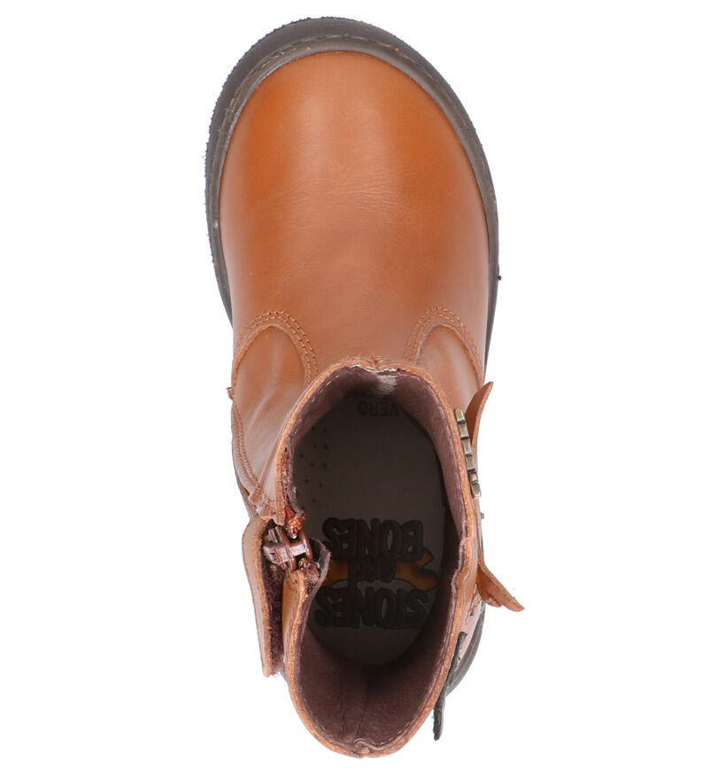 STONES and BONES Bottes basses en Cognac en cuir (255529)