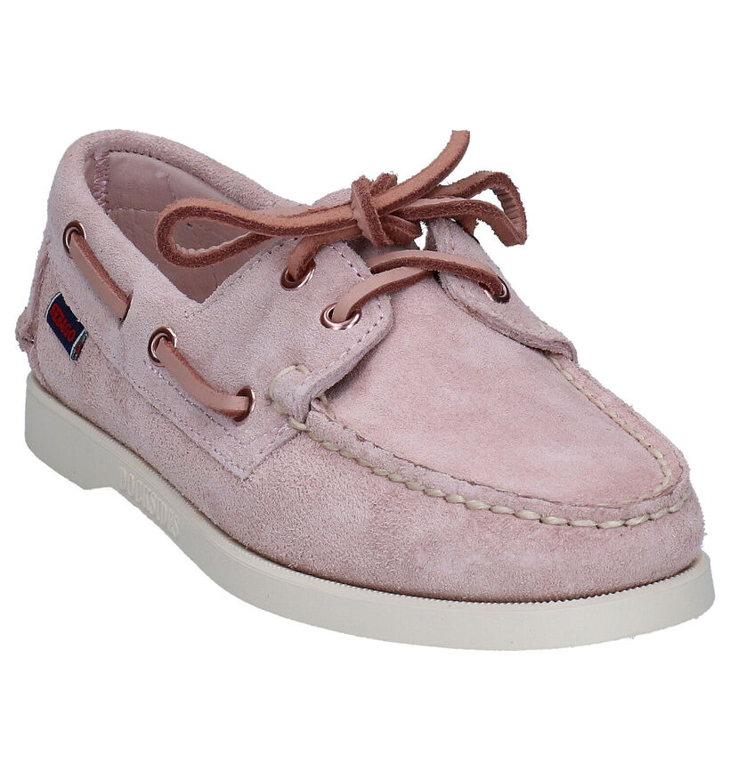 Sebago Dockside Roze Bootschoenen in daim (287488)