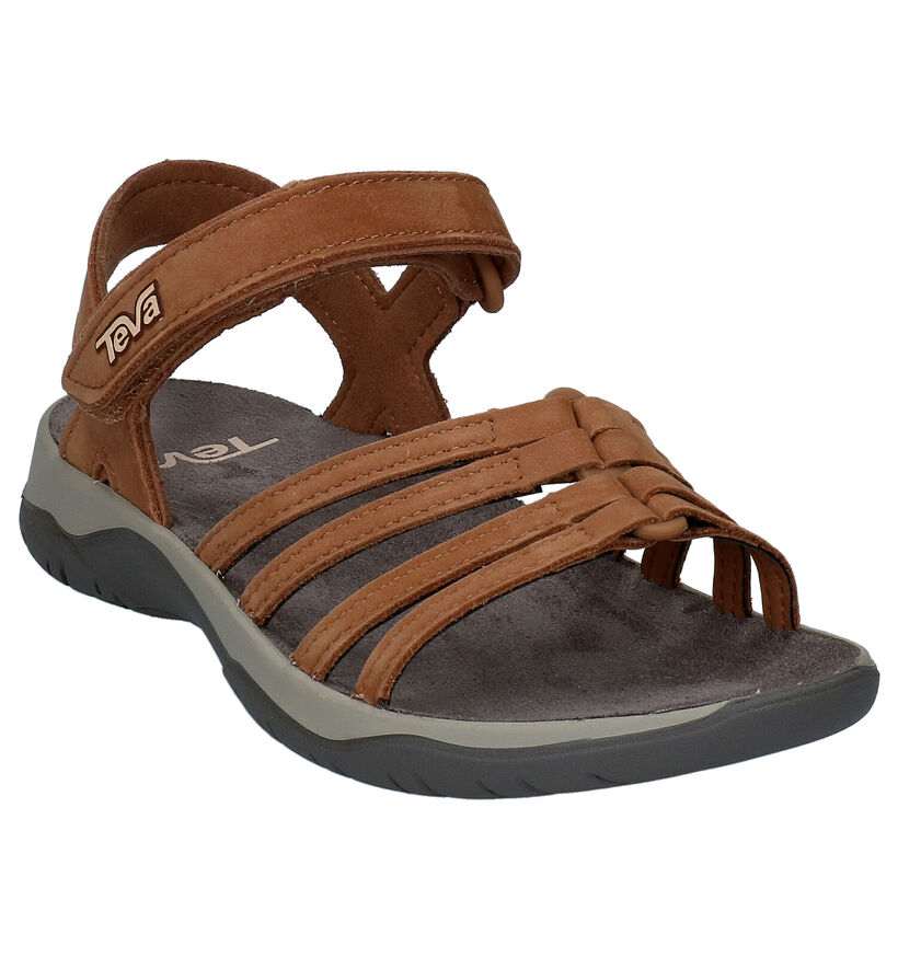 Teva Elzada Cognac Sandalen in nubuck (289235)