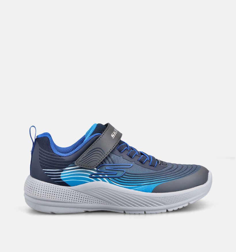 Skechers Go Run 400 V2 Tuff-Stride Grijze/Blauwe Sportschoenen voor jongens, meisjes (367802)