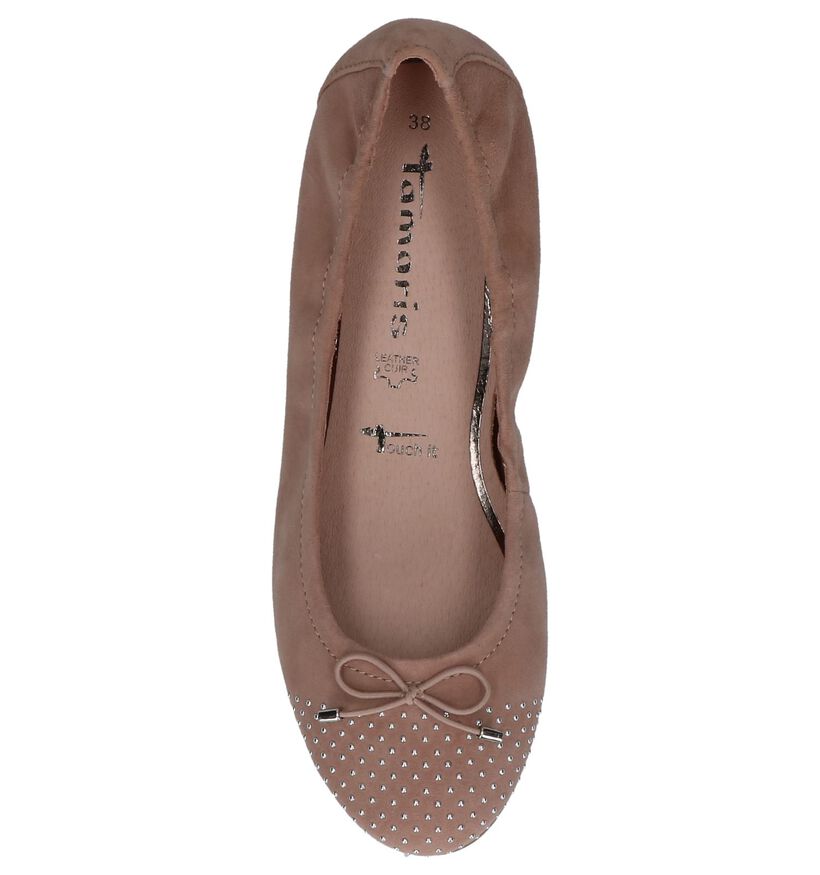 Roze Klassieke Ballerina's Tamaris Touch It in nubuck (214265)