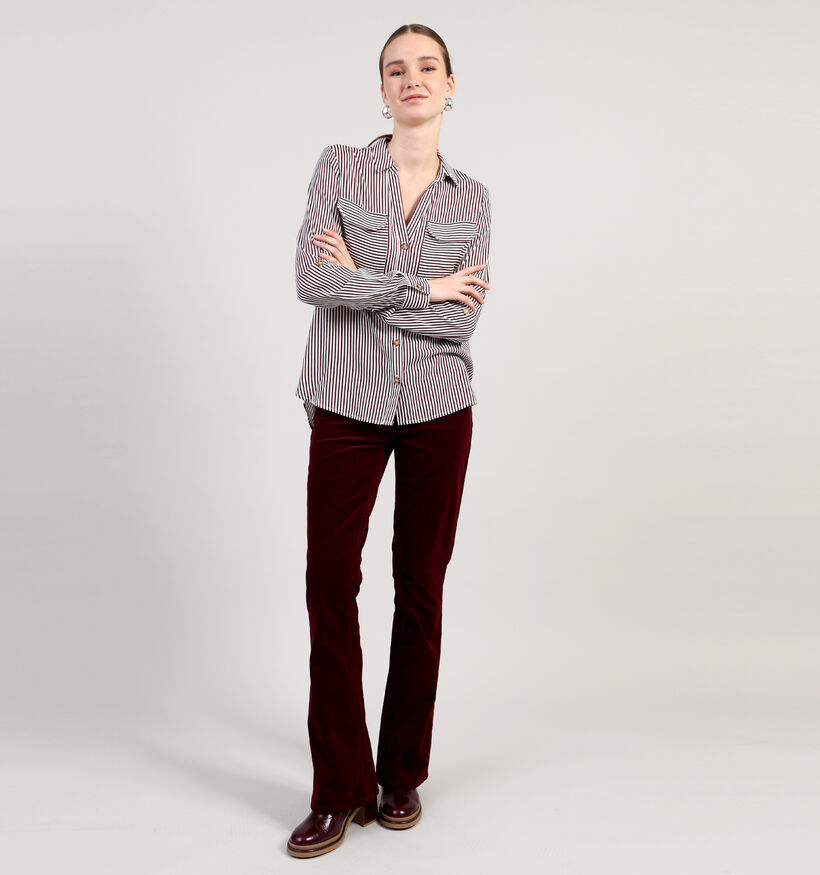 Vero Moda Bumpy Chemise en Bordeaux pour femmes (364502)