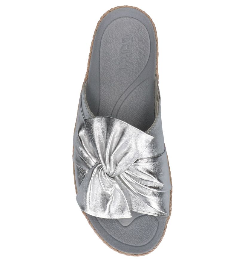 Comfortabele Slippers Zilver Gabor Best Fitting in leer (216330)