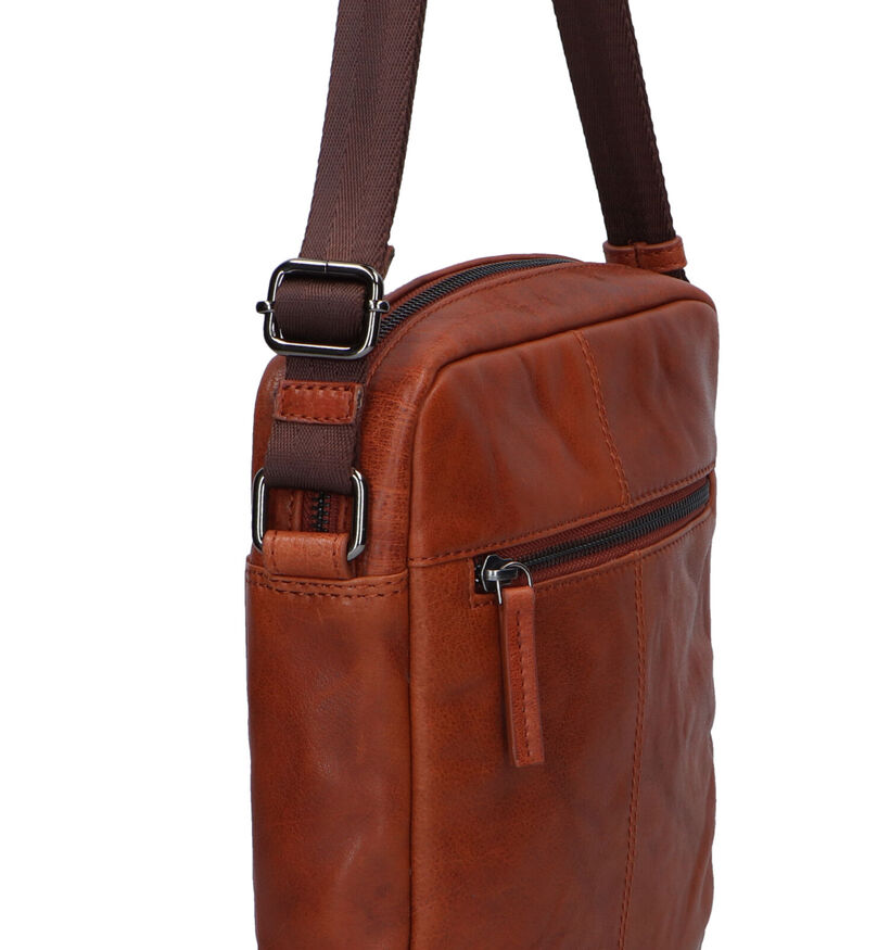 Maverick Sac à bandoulière en Cognac pour hommes (326222)