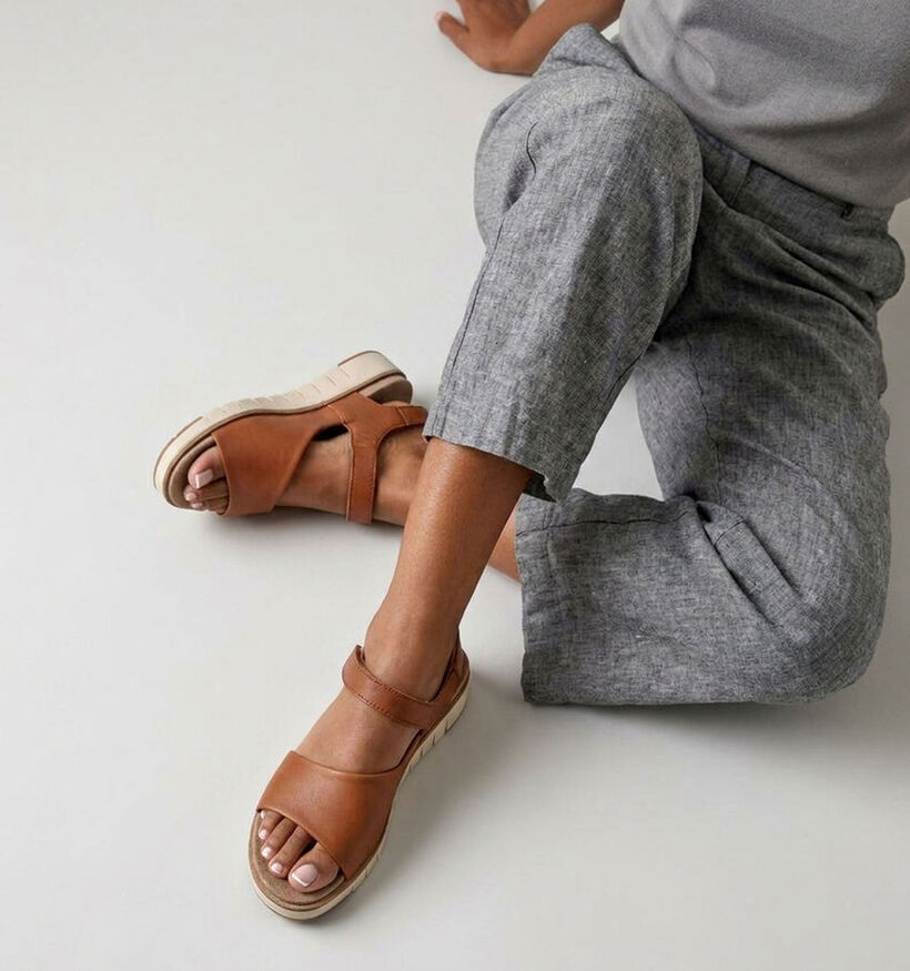 Solemade Romi Cognac Sandalen voor dames (371647) - geschikt voor steunzolen