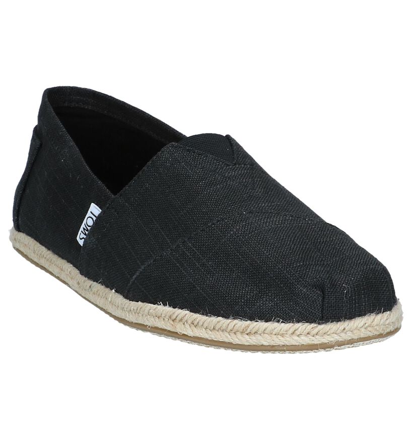 Zwarte Espadrilles Toms in stof (242103)