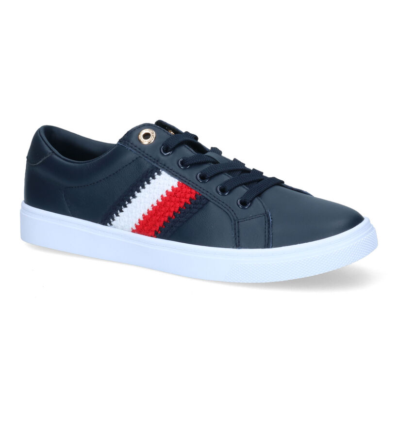 Tommy Hilfiger Corporate Cupsole Blauwe Veterschoenen voor dames (303967) - geschikt voor steunzolen