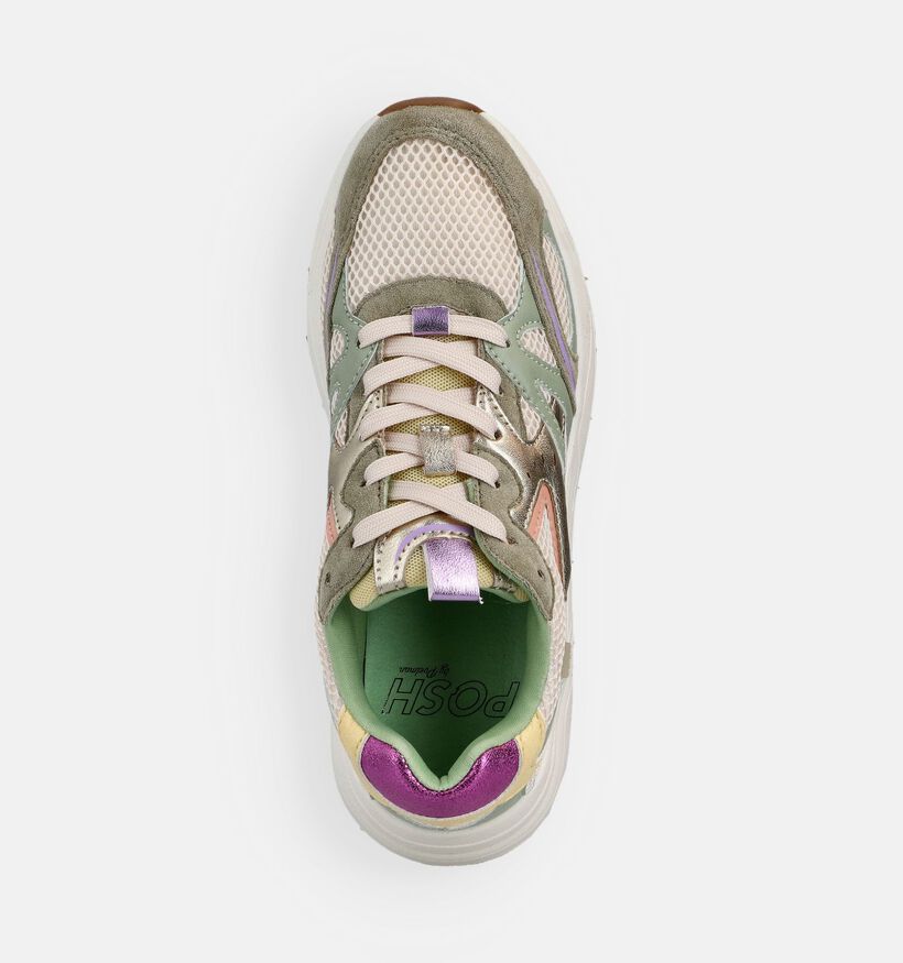 Posh by Poelman Groene Veterschoenen voor dames (368756) - geschikt voor steunzolen