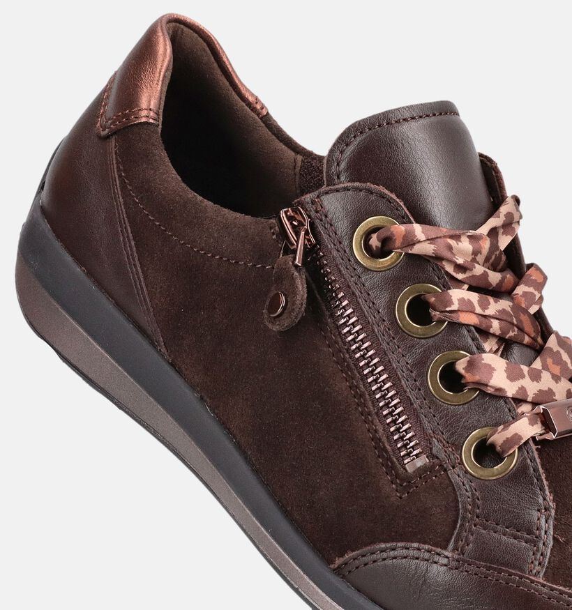 Ara Osaka Highsoft Donkerbruine Sneakers voor dames (379998) - geschikt voor steunzolen