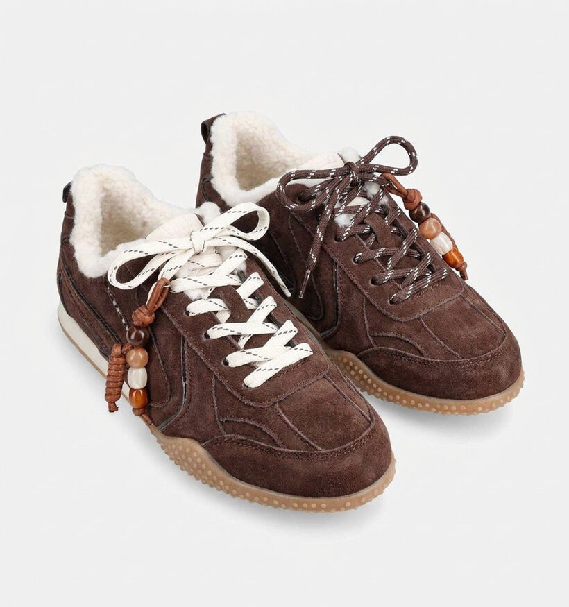 Laurent David Baskets en Brun fonc&eacute; pour femmes (380979) - pour semelles orthop&eacute;diques
