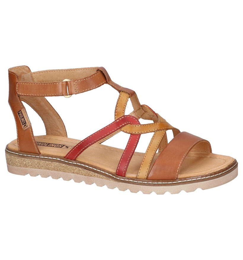 Cognac Sandalen Pikolinos Alcudia in leer (247271)