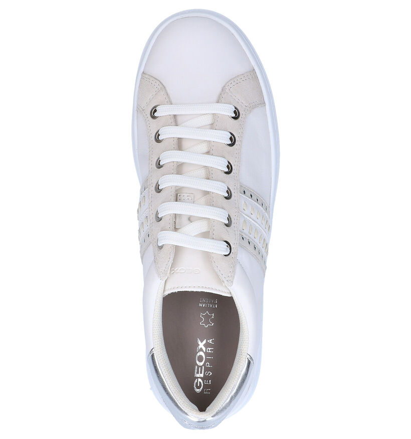 Geox Chaussures à lacets en Blanc en cuir (266855)