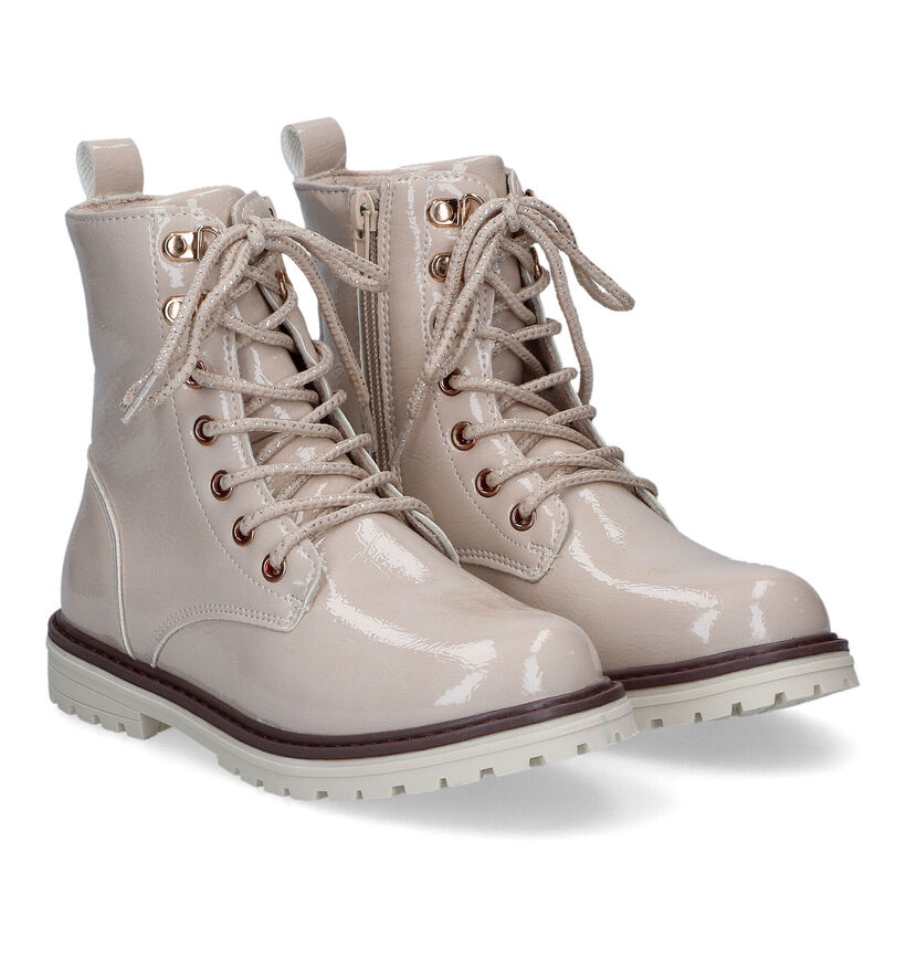 Milo & Mila Beige Veterboots voor meisjes (313588)