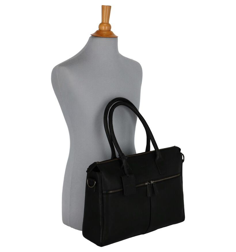 Burkely Sacs d'ordinateur portable en Noir en cuir (235333)