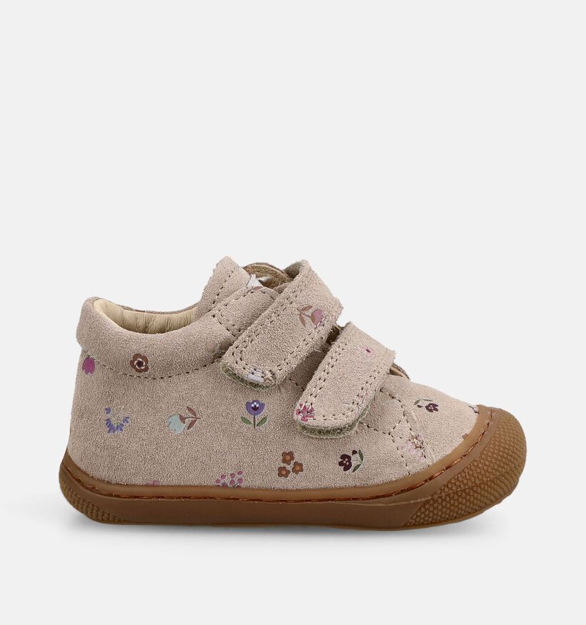 Naturino Cocoon Suede Donkerbeige Boots met Velcro voor meisjes (380140) - geschikt voor steunzolen