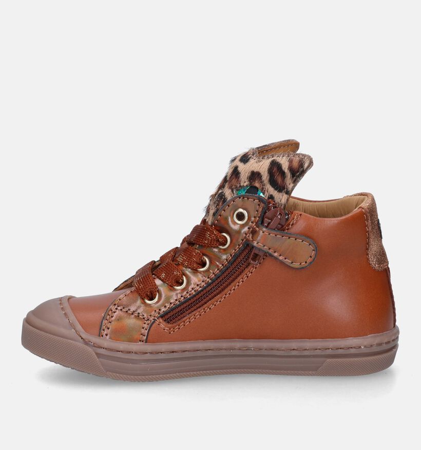 STONES and BONES Cognac Hoge schoenen voor meisjes (329438) - geschikt voor steunzolen