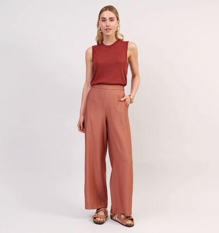 Wijde broek bruin