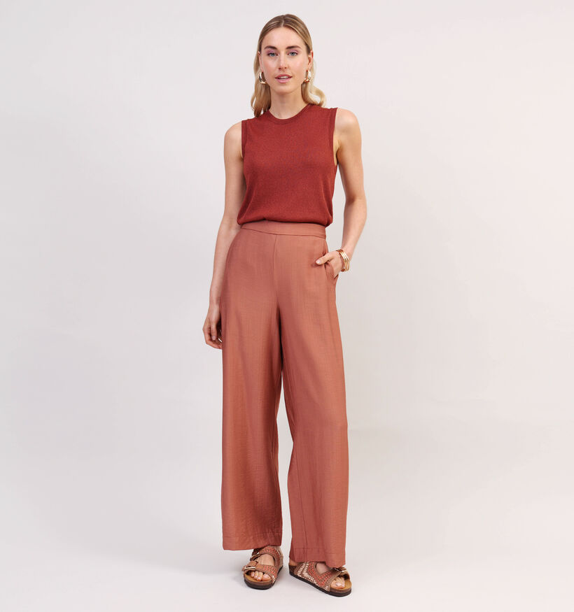 Minus Seria Bruine Wijde Broek voor dames (359029)