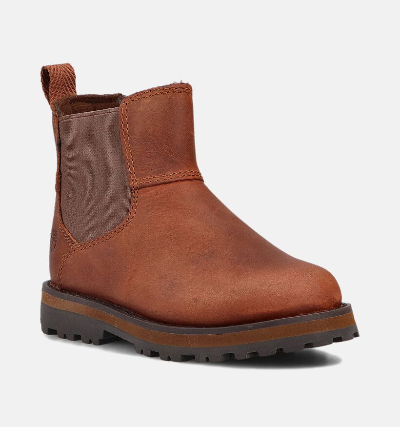 Timberland Courma Kid Bottines Chelsea en Marron pour filles, garçons (359988) - pour semelles orthopédiques
